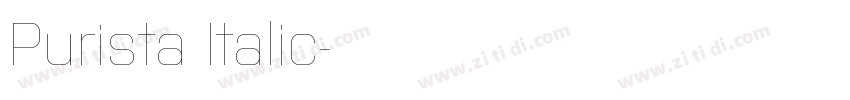 Purista Italic字体转换